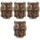 4Pièces Pendentif Bois Renard Décoratif Diffuseur Arôme Portable Café 3
