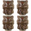 4Pièces Pendentif Bois Renard Décoratif Diffuseur Arôme Portable Café 5
