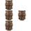 4Pièces Pendentif Bois Renard Décoratif Diffuseur Arôme Portable Café 7