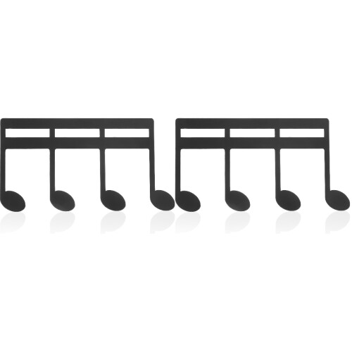 2Pièces Clip Note De En Métal Noir Pour Supports De Partition 1