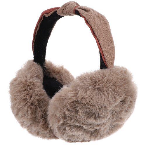 2Pièces Cache-Oreilles En Fourrure Khaki Protège Froid 1