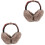 2Pièces Cache-Oreilles En Fourrure Khaki Protège Froid 5