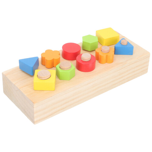 2Ensembles Jouets D'assemblage Vis En Bois Colorés Pour Enfants 2