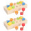 2Ensembles Jouets D'assemblage Vis En Bois Colorés Pour Enfants 7