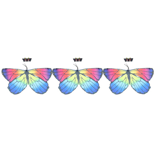 3Ensembles Ailes Multicolores Cape Cosplay Pour Enfants 2