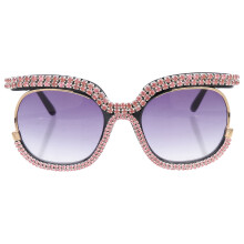 2Pairs Pink Rhinestone Eyeglasses Fashion Party Sunglasses for Women