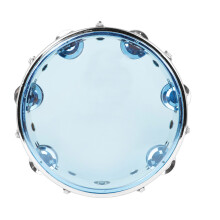 2Pièces Hand Drum Tambourin Métal Bleu Ciel Jouet Musical Interaction
