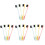 16Pièces Outils Sourcils Brosse Double Embout Multi Couleur 2