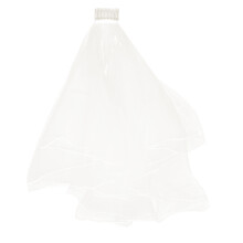 2Pièces Voile Court Beige Double Layer Accessoires Coiffure