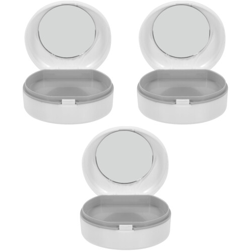 3Pcs Compact White Brace Retainer Box Durable Mouth Guard Container 2