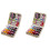 2Sets Portable Sewing Storage Box Assorted Color Cotton Metal Plastic 2