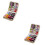 2Sets Portable Sewing Storage Box Assorted Color Cotton Metal Plastic 6