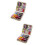 2Sets Portable Sewing Storage Box Assorted Color Cotton Metal Plastic 7