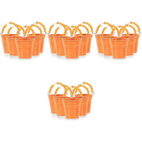 20Pièces Mini Seaux Orange Pour Décoration Jouets 2
