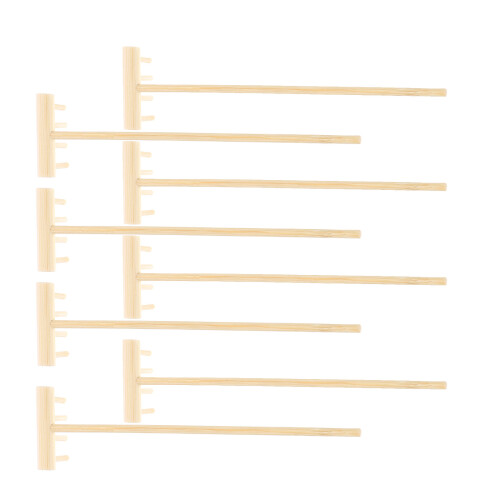 16Pièces Râteaux Mini Zen Bambou Beige Pour 1