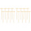 16Pièces Râteaux Mini Zen Bambou Beige Pour 7