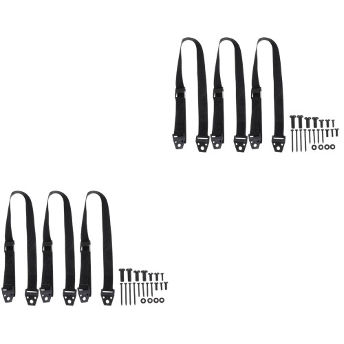 6Pièces Fixations TV Polypropylène Noir Support Protection Maison 2