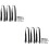 6Pièces Fixations TV Polypropylène Noir Support Protection Maison 6