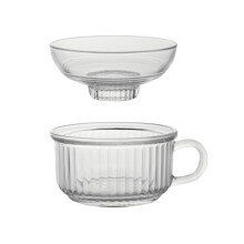 2Pièces Tasses En Verre Trempé Claires Bols À Dessert Élégante
