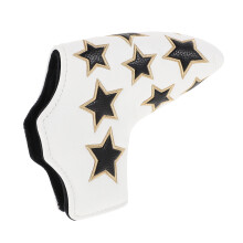 2St PU Mallet Putter Cover Wit Beschermhoes Voor Golfs Club Heads