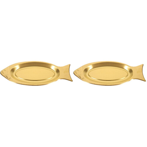 2Pièces Assiette Poisson Acier 1