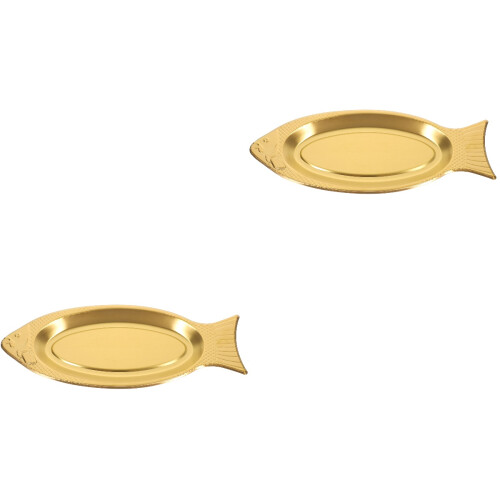 2Pièces Assiette Poisson Acier 2