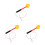 3Pcs Yellow Plastic Hammer Toy for Kids Interactive Pounding Game 7