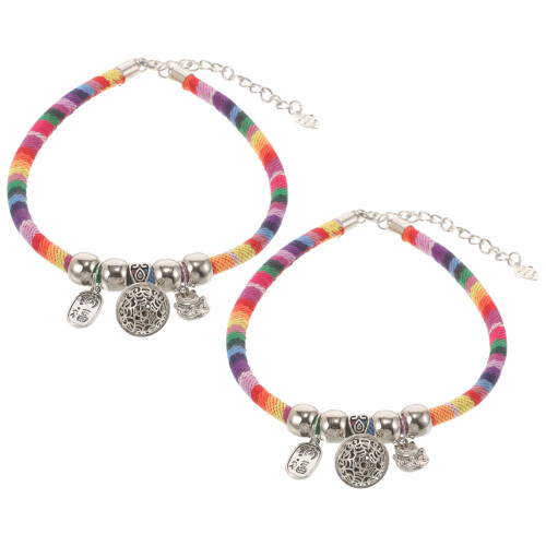 4Pièces Colliers Réglables Coton Pour Chat Colorés