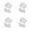 8Pcs Compact Clear Plastic Pool Ball Position Markers for Cue Accuracy 9