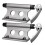 4Pièces Support Fourche Aluminium Argenté Fixation Rapide Stable 1
