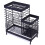 2Pcs Stainless Steel Kitchen Rack Black Cookware Storage Organizer 1