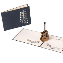 2Pièces Cartes 3D Up Vintage Khaki Pour Anniversaire