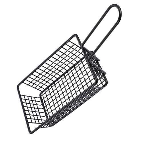 3Pièces Panier À Frites Acier Noir Ergonomique