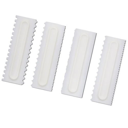 12Pcs White Kitchen Plastic Tools Cake Cream Fondant for Home