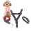 3Pcs Dog Traction Rope Harness in Red to Prevent Pulling 1