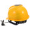 2Pcs Cooling Construction Safety Yellow Hard Hat with USB Fan 2