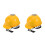 2Pcs Cooling Construction Safety Yellow Hard Hat with USB Fan 5