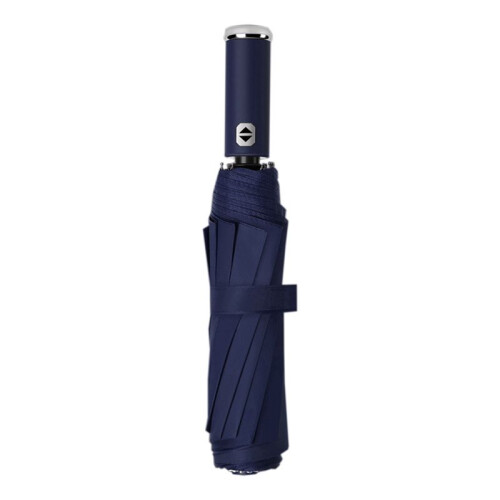 Automatic Reverse Folding Umbrella with LED, 10 Ribs Windproof, Reflective UV Protection for All Weather