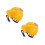 2Pcs Cooling Construction Safety Yellow Hard Hat with USB Fan 9
