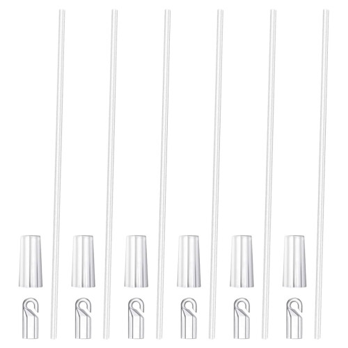 12Pcs Clear Tilt Rod Replacement with Hook for Vertical Window Blinds 2