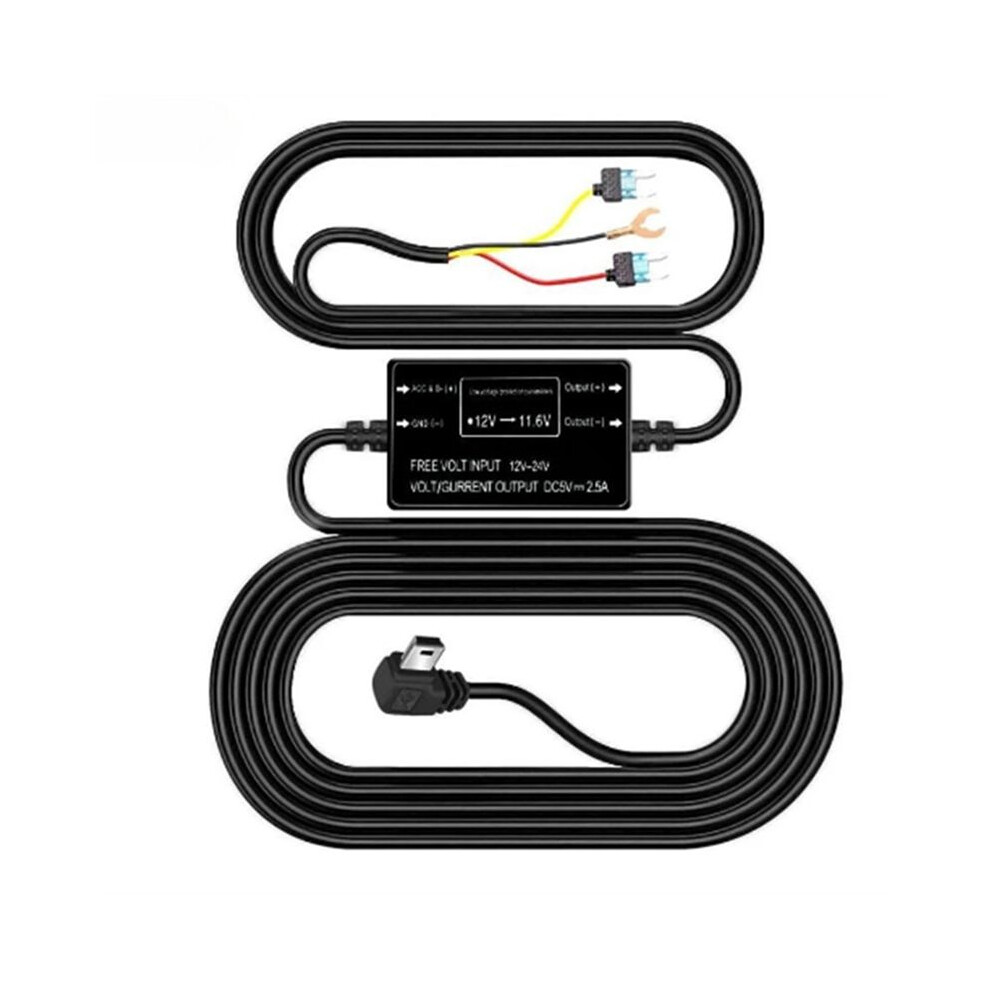 12/24V To 5V Car Dash Cam Wire 3.2M Mirror Dvr Hardwire Cable Kit Video Recorder Micro-Usb Charger 6034120182753