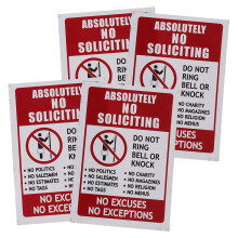 16Pièces Stickers PVC Multicolores No Soliciting Pour Porte Fenêtre
