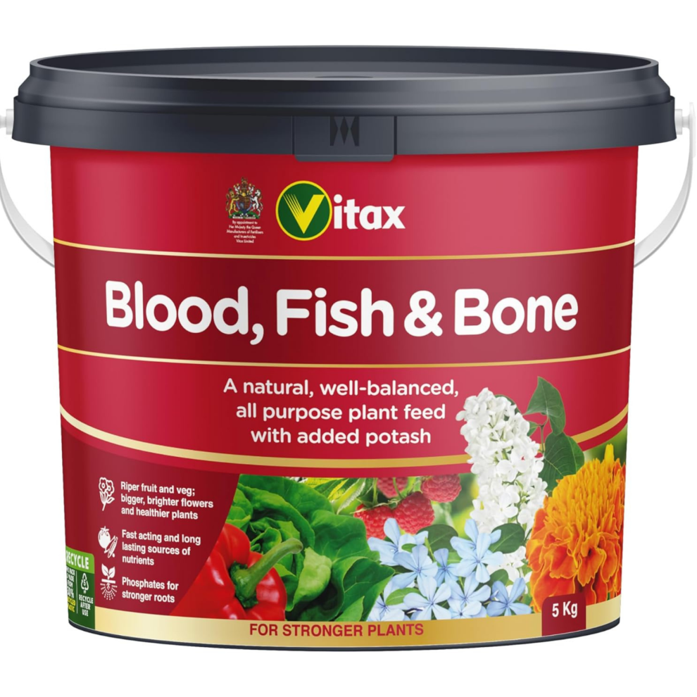 Caprican Vitax Blood, Fish & Bone 5Kg Tub - Organic All-Purpose Fertilizer