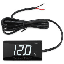 2Stk Weißes Voltmeter Digital Motorbike Wasserdicht 12V Anzeige