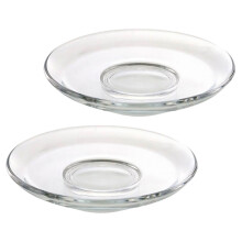 2Pièces Supports En Verre Transparents Pour Tasses Desserts