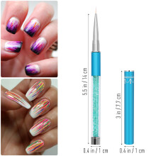 2Pièces Pinceau Nail Art Professionnel Lignes Fines Assorties