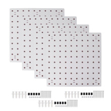 4-Delad Pegboard Wall Organizer, Vit Pegboard VäGghäNgande, Pegboard för Hantverksrum, Garage, KöK, Vardagsrum
