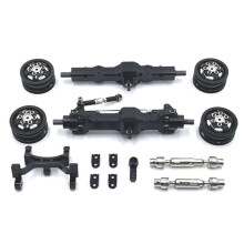 For WPL C74 1/10 RC Car Spare Parts Metal Upgrade Axle Servo  Wheel Hub Drive Shaft Black