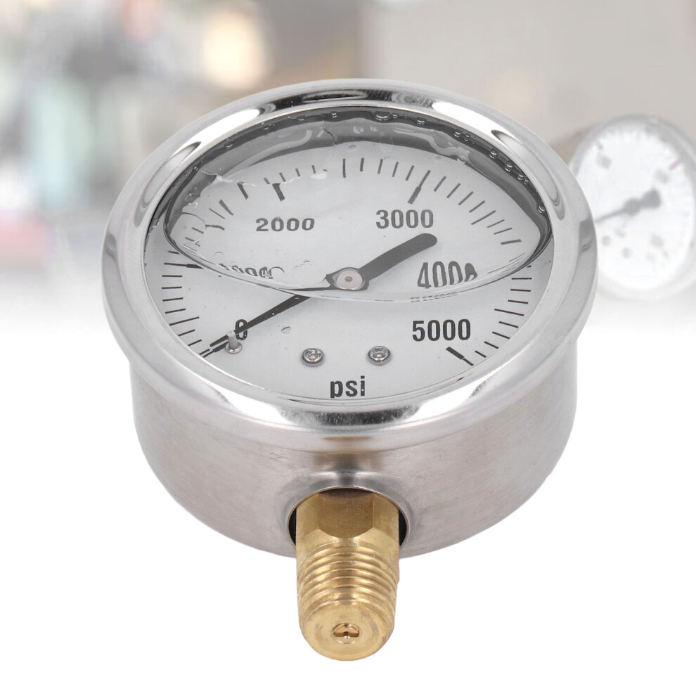 Hydraulic Pressure Gauge 0-5000Psi Stainless Steel 2.5" Npt 9351388281163