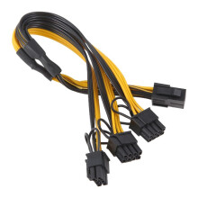 ATX 12V CPU 8-Stift Till 3X 8-Stift (6+2) Stift PCI-E Hane Splitter StröMföRläNgningsadapterkabel för Grafikkort
